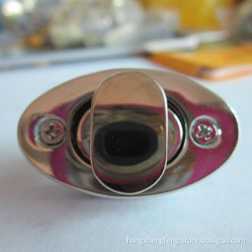 High Quality Elliptical Nickle Metal Lock for Fashion Bags